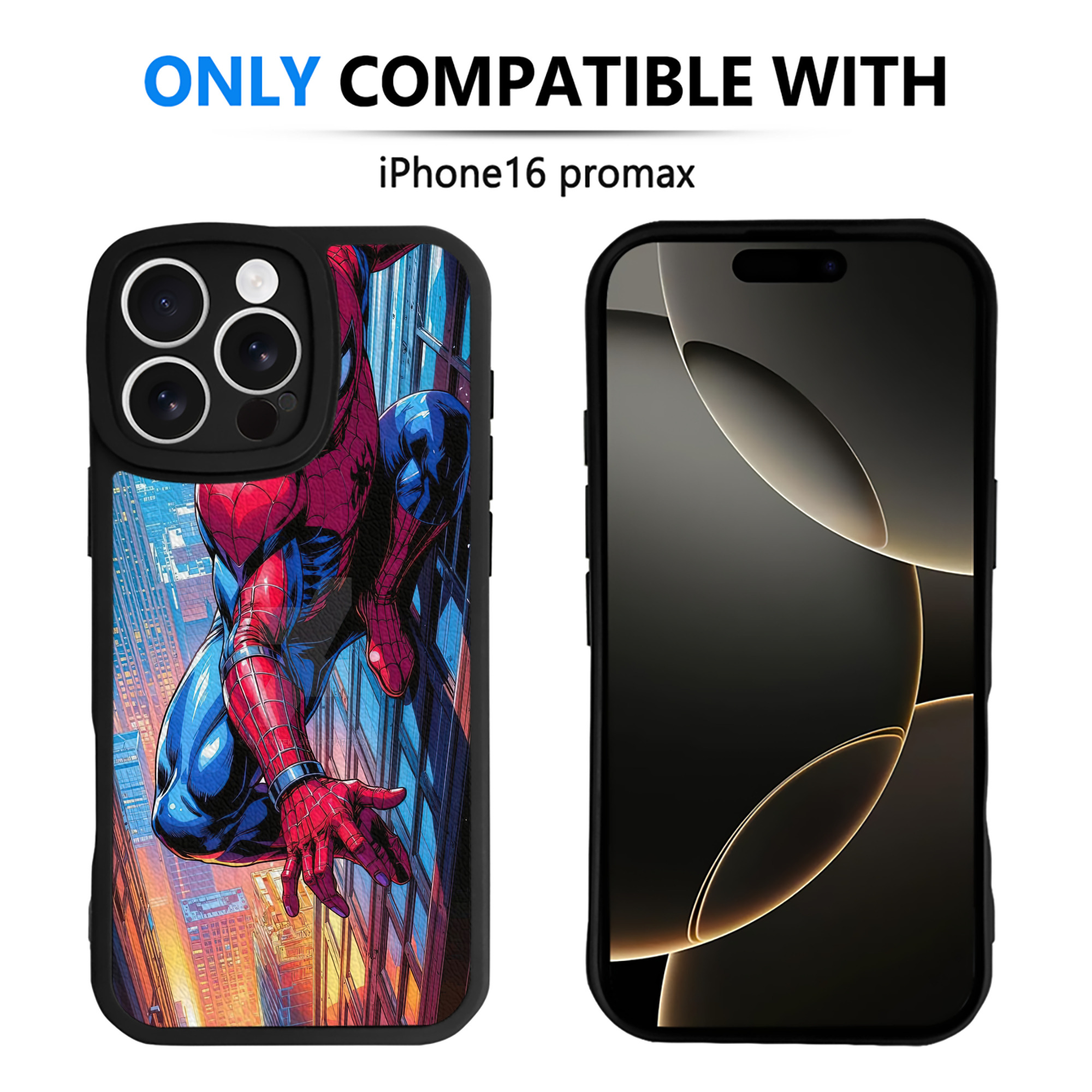 Spider Man スパイダーマン 【iPhone 16シリーズ対応】シリコンスマホケース（レザー調） 材質：シリコン